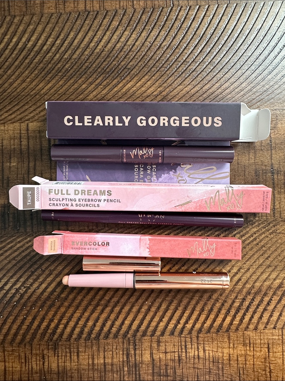 Mally Beauty 3 Piece Eye Bundle-Shadow Stick, Brow Pencil, & Mascara & Brow Gel